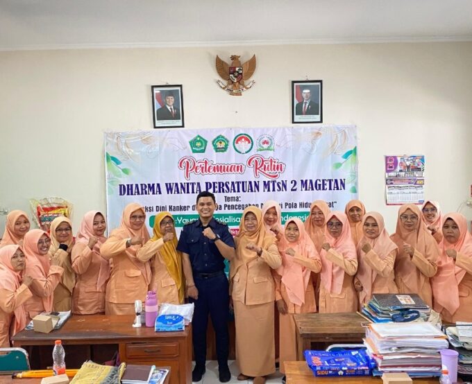 Dharma Wanita MTsN 2 Magetan Gelar Sosialisasi Deteksi Dini Kanker dan Pola Hidup Sehat